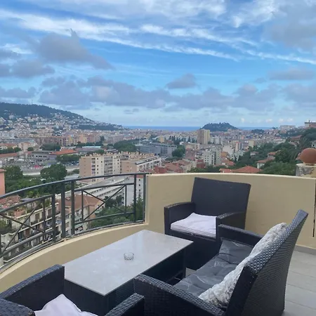 Appartement-Nice 01 Vue Mer - Panoramique Wifi-Parking Extérieur photo